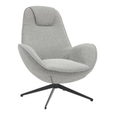 Fotoliu rotativ Flago boucle tesatura, Gri deschis 85x88x104 cm