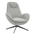 Fotoliu rotativ Flago boucle tesatura, Gri deschis 85x88x104 cm