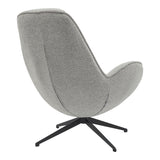 Fotoliu rotativ Flago boucle tesatura, Gri deschis, 85x88x104 cm