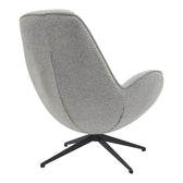 Fotoliu rotativ Flago boucle tesatura, Gri deschis, 85x88x104 cm, imagine suplimentara