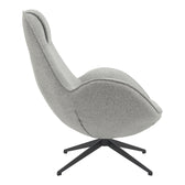 Fotoliu rotativ Flago boucle tesatura, Gri deschis, 85x88x104 cm, detaliu produs