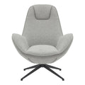 Fotoliu rotativ Flago boucle tesatura, Gri deschis, 85x88x104 cm, perspectiva suplimentara
