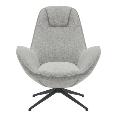 Fotoliu rotativ Flago boucle tesatura, Gri deschis, 85x88x104 cm, perspectiva suplimentara