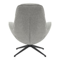Fotoliu rotativ Flago boucle tesatura, Gri deschis, 85x88x104 cm, foto produs