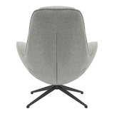 Fotoliu rotativ Flago boucle tesatura, Gri deschis, 85x88x104 cm