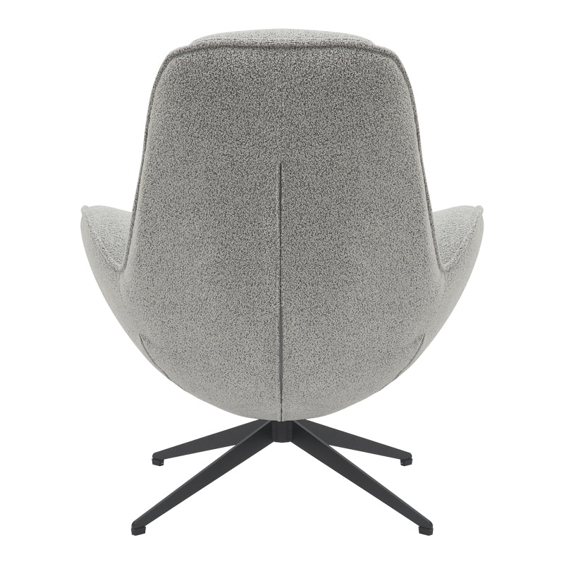 Fotoliu rotativ Flago boucle tesatura, Gri deschis, 85x88x104 cm, foto produs