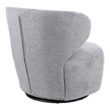 Fotoliu rotativ Marelia, Clasic olive, Gri - Multicolor, 73x76x76 cm - Gri