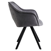 Fotoliu rotativ Soreyia tesatura Gri, inchis, 63x59x83 cm, detaliu produs