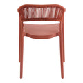 Fotoliu stivuibil Ankara, Rattan -PE, Terracotta, Multicolor, 54x55x77 cm, foto produs