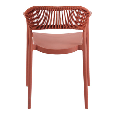 Fotoliu stivuibil Ankara, Rattan -PE, Terracotta, Multicolor, 54x55x77 cm, foto produs