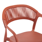 Fotoliu stivuibil Ankara, Rattan -PE, Terracotta, Multicolor, 54x55x77 cm, foto produs 6