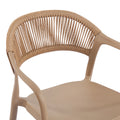 Fotoliu stivuibil cu design ratan PE, Model Ankara, moka-natural, Maro, 54x55x77 cm, foto produs 6
