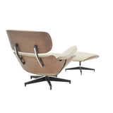 Fotoliu-taburet relax Eames, Negru - Nuc, 82x92x82 cm - Negru