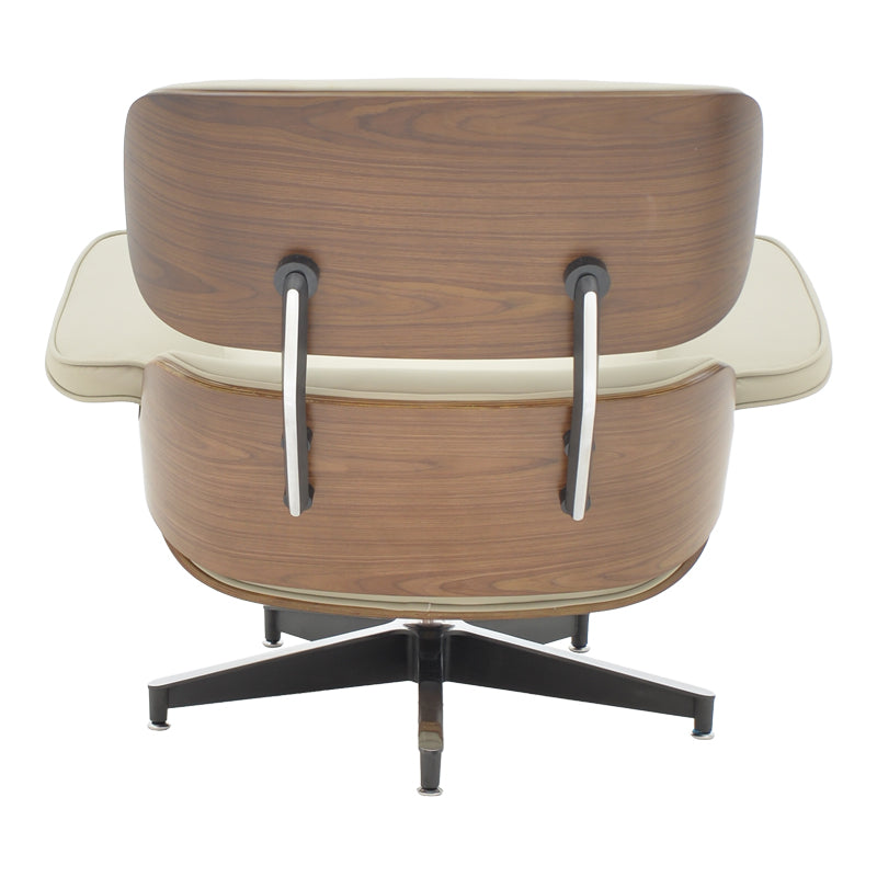 Fotoliu-taburet relax Eames, Negru - Nuc, 82x92x82 cm - Negru