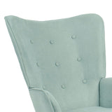 Fotoliu Tesatura fluffy verde aprins-Natural, 75x69x96 cm