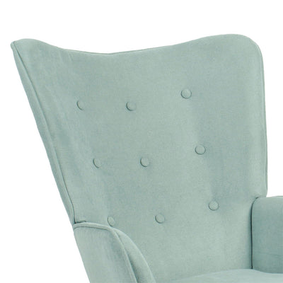 Fotoliu Tesatura fluffy verde aprins-Natural, 75x69x96 cm, foto produs