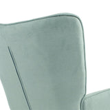 Fotoliu Tesatura fluffy verde aprins-Natural, 75x69x96 cm