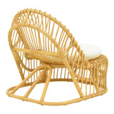 Fotoliu de relaxare Tromso, rattan negru, perna, neagra, 80x85x98 cm - Natur
