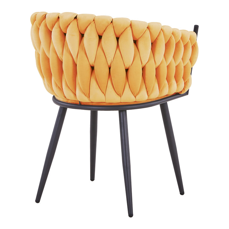 Scaun Vivian catifea, Diverse culori, 61x55x80 cm - Galben