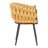 Scaun Vivian catifea, Diverse culori, 61x55x80 cm - Galben
