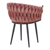 Scaun Vivian, Catifea, Metal, Negru, 61x55x80 cm