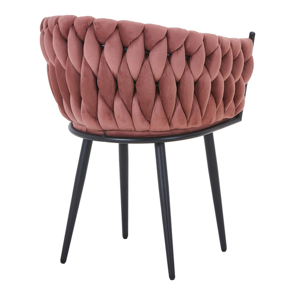 Scaun Vivian, Catifea, Metal, Negru, 61x55x80 cm
