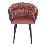 Scaun Vivian, Catifea, Metal, Negru, 61x55x80 cm