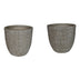 Jardiniere Ghivece Sapen set 2 piese ceramică, gri-bej, Ceramică, variabile