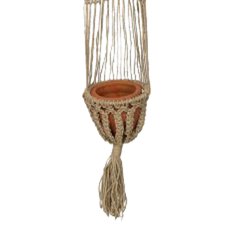 Ghiveci suspendat Aerial iuta, Natural, D23x135 cm