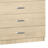 Gioko Comoda cu 5 sertare, Natural, 80x40x100 cm