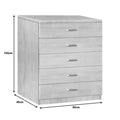 Gioko Comoda cu 5 sertare, nuc, 80x40x100 cm, perspectiva suplimentara