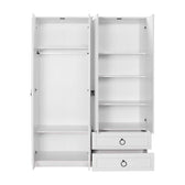 Dulap Haine Adore Hampton, 4 usi si 2 sertare, Alb, 140x185x52 cm, foto produs 6