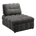Jelica fotoliu-bed cu gri stofă 88x110x86cm, Gri-Negru