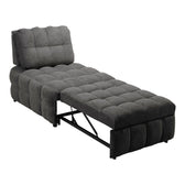 Detaliu material și finisaj pentru Jelica fotoliu-bed cu gri stofă 88x110x86cm, Gri-Negru