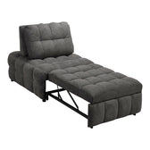Jelica fotoliu-bed cu gri stofă 88x110x86cm, Gri-Negru, variantă Gri-Negru