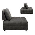 Jelica fotoliu-bed cu gri stofă 88x110x86cm, Gri-Negru