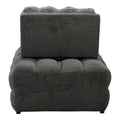 Jelica fotoliu-bed cu gri stofă 88x110x86cm, Gri-Negru