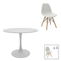 Julita-Balou set de Masa 5 -mdf Alb D100x75 cm
