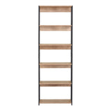 Kaliano stejar-negru metal Bibliotecă, 60x35x177 cm