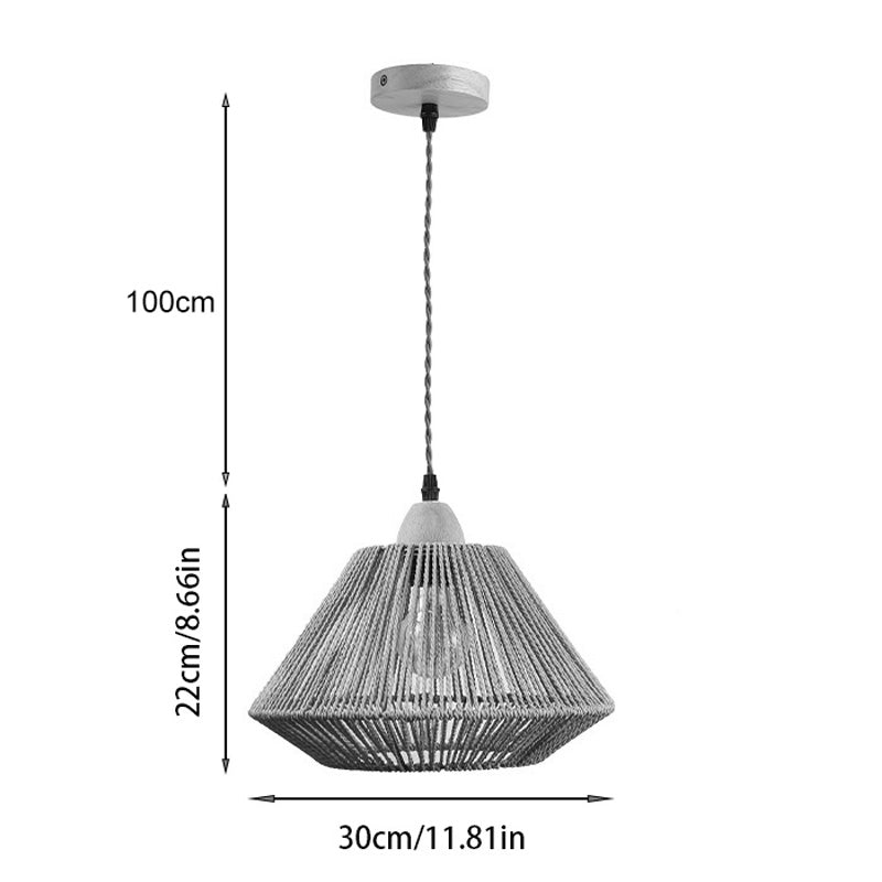 Lampa Boho Ligua, Natural, 30x30x22 cm, detaliu produs