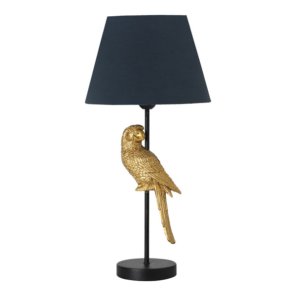 Lampa de masa Birdly metal, negru-auriu, D25x47 cm