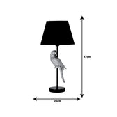 Lampa de masa Birdly metal, negru-auriu, D25x47 cm, imagine suplimentara