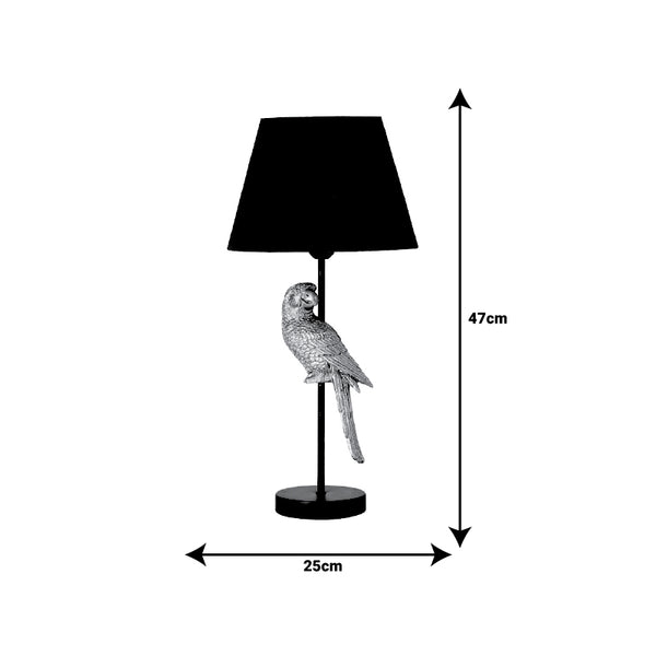 Lampa de masa Birdly metal, negru-auriu, D25x47 cm