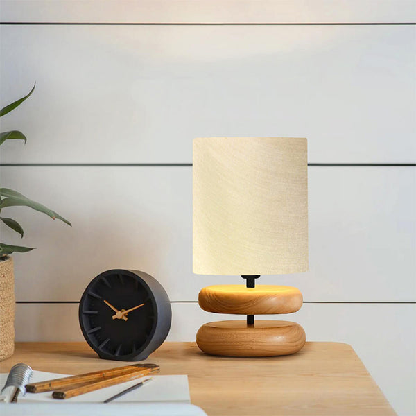 Lampa de Masa Clarion, bej-nuc, D15x35 cm