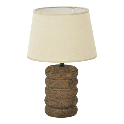 veioza Lampă de masă cu bec Graike, Ceramică, Gri-Bej, 26x37 cm