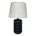 veioza Lampă de masă cu design Graike, Ceramică, Negru-Bej, 26x37 cm