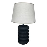 Lampă de masă cu design Graike, Ceramică, Negru-Bej, 26x37 cm