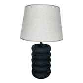 veioza Lampă de masă cu design Graike, Ceramică, Negru-Bej, 26x37 cm