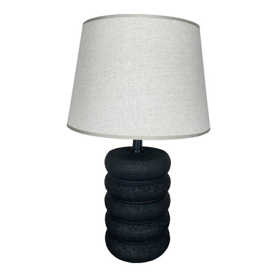 veioza Lampă de masă cu design Graike, Ceramică, Negru-Bej, 26x37 cm