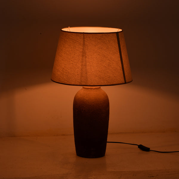 Lampă de masă decorativă, Vintage, Ceramică, Gri Antique-Bej, 40x62 cm